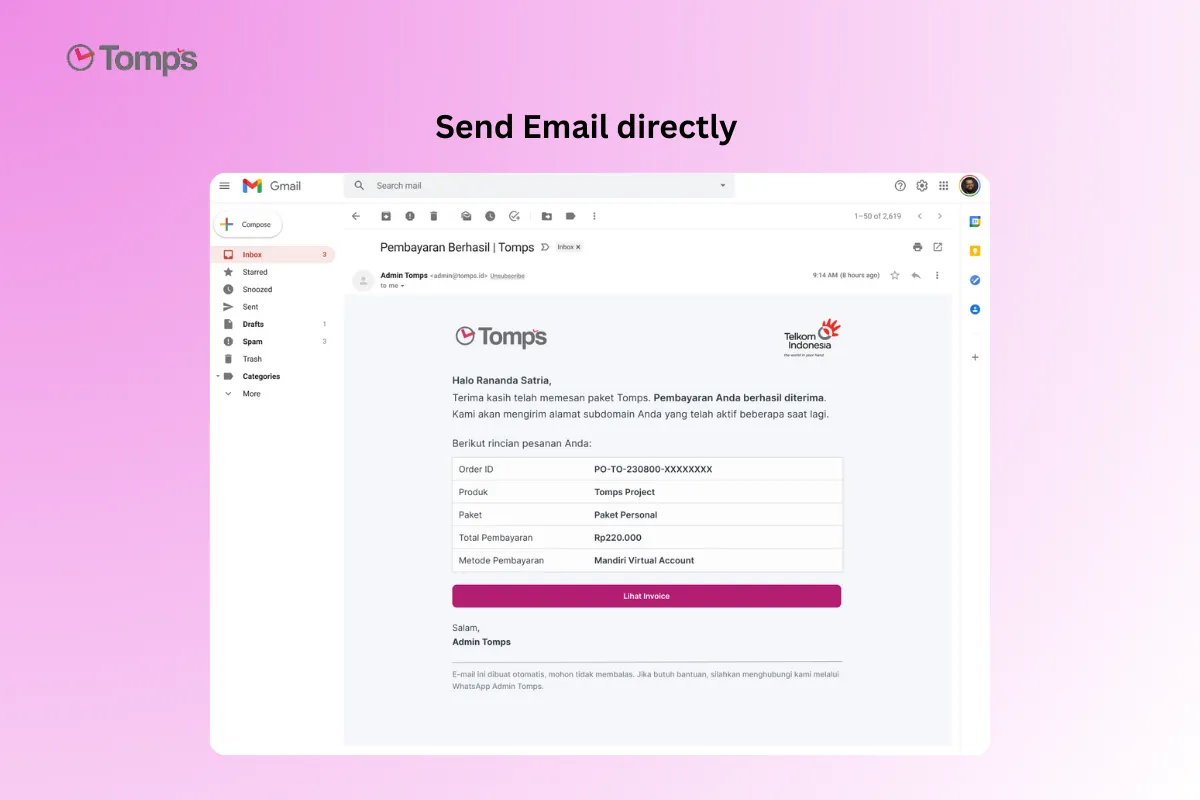 Tomps SaaS Email