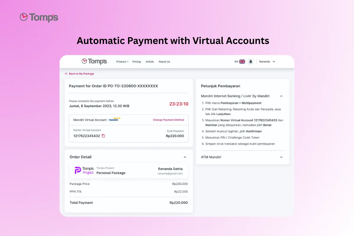 Tomps SaaS Payment